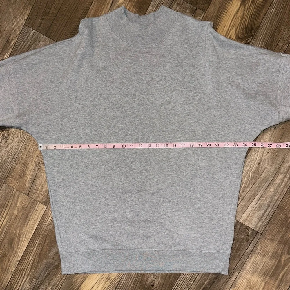 SOLD 💕Reformation Grey Mock Neck Oversized Pullover Sweatshirt - Picture 9 of 11